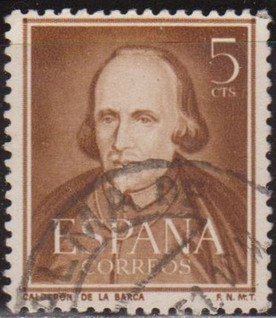 España 1950 1071 Sello º Literatos Calderón de la Barca Timbre Espagne Spain Spagna Espana Espanha Spanje Spanien Spanie Stamps Briefmarke Francobolli Timbre Postal Postzegel Selo Postal